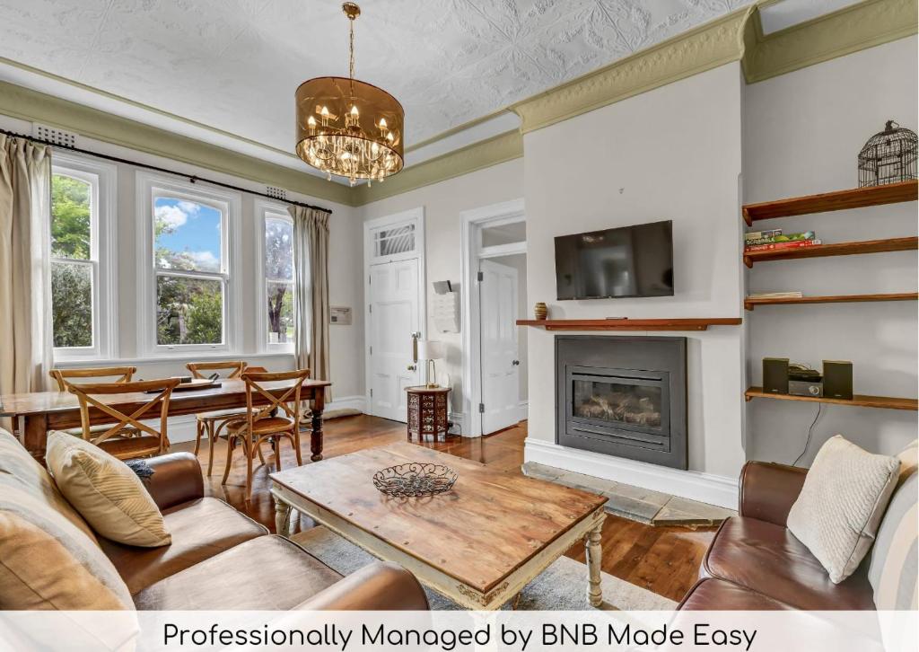 Edwina Suite II Fireplace Elegant Heritage Home